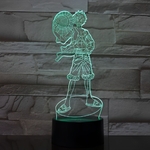 lampe 3d one piece monkey luffy vert