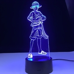 lampe 3d one piece monkey luffy 2 bleu