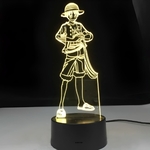 lampe 3d one piece monkey luffy 2 jaune
