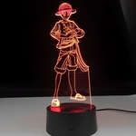 lampe 3d one piece monkey luffy 2 rouge