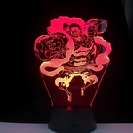 lampe 3d one piece monkey luffy gear 4 rouge