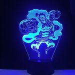 lampe 3d one piece monkey luffy gear 4 bleu