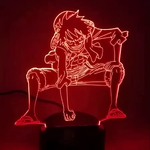 lampe 3d one piece monkey luffy haki rouge