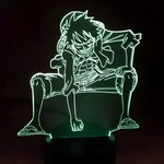 lampe 3d one piece monkey luffy haki vert