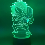 lampe 3d one piece monkey luffy kid vert