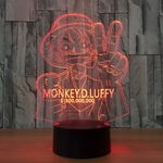 lampe 3d one piece monkey luffy prime rouge