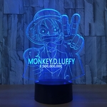 lampe 3d one piece monkey luffy prime bleu