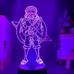 lampe 3d one piece luffy stampede violet
