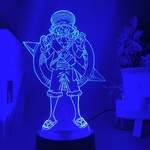 lampe 3d one piece luffy stampede bleu