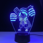 lampe 3d one piece mini monkey luffy bleu