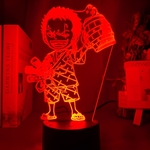 lampe 3d one piece mini roronoa zoro rouge