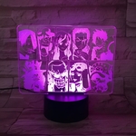lampe 3d one piece mugiwara violet