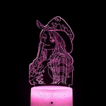 lampe 3d one piece robin pistol pink