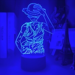 lampe 3d one piece luffy strawhat bleu 2