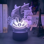 lampe 3d one piece thousand sunny blanc