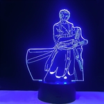 lampe 3d one piece roronoa zoro 2 bleu