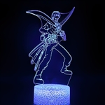 lampe 3d one piece zoro sabres blue 2