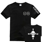 t shirt one piece ace barbe blanche noir