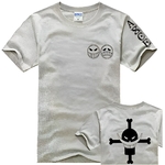 t shirt one piece ace barbe blanche gris