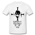 t shirt one piece barbe blanche logo blanc