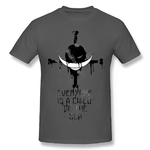 t shirt one piece barbe blanche logo gris fonce