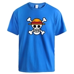 t shirt one piece logo bleu