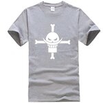 t shirt one piece barbe blanche gris