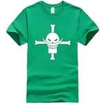 t shirt one piece barbe blanche vert