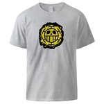 t shirt one piece trafalgar law logo gris