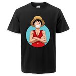 t shirt one piece monkey luffy stand noir