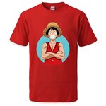 t shirt one piece monkey luffy stand rouge