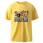 t shirt one piece nakama jaune