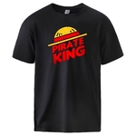 t shirt one piece pirate king noir