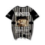 t shirt one piece wanted roronoa zoro 3