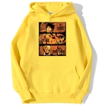 sweatshirt hoodie one piece freres luffy ace sabo jaune