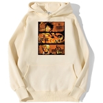 sweatshirt hoodie one piece freres luffy ace sabo beige