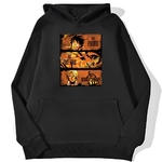 sweatshirt hoodie one piece freres luffy ace sabo noir