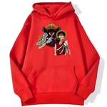 sweatshirt hoodie one piece baggy clown rouge