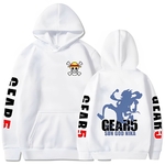 sweatshirt one piece luffy gear 5 nika white