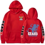sweatshirt one piece luffy gear 5 nika red