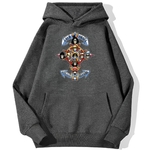sweatshirt hoodie one piece gold pirates gris fonce