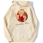 sweatshirt hoodie one piece gummy boy beige