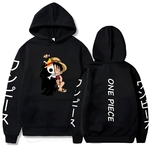 sweatshirt one piece monkey luffy flag hk black