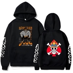 sweatshirt one piece jolly portgas ace black