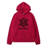 sweatshirt hoodie one piece traflagar law logo red