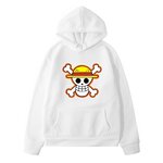 sweatshirt hoodie one piece logo blanc