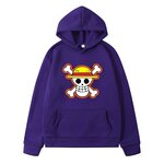 sweatshirt hoodie one piece logo violet