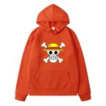sweatshirt hoodie one piece logo orange