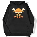 sweatshirt hoodie one piece logo paysage noir