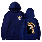 sweatshirt one piece monkey luffy flag dark blue